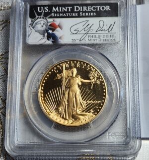 w16- $50 Gold Eagle. 1 oz Fine Gold. 1986-W. PCGS Graded 69! - Image 3