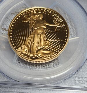 w33- $25 Gold Eagle. 1/2 oz fine gold. 1988-P. PCGS Graded 69 - Image 4