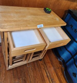 y120- unique kitchen cart, also portable bistro table - Image 4