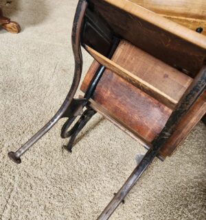 z357- 1900s Folding School Desk. Great Shape - Image 3