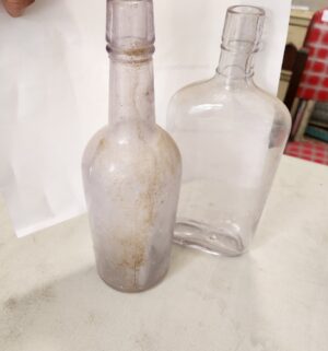 z447- antique bottle glass collection, with purple glass - Image 4