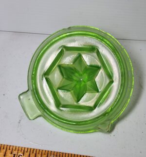 c17- Green Glass Juicer. Chips Seen - Image 3