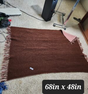 i46- brown vintage afghan - Image 1