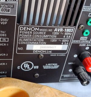 i60- Denon AV Surround Receiver AVR-1803. Confirmed Working - Image 6