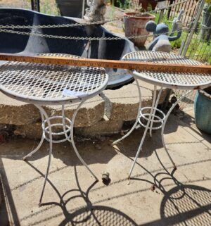 n235- vintage metal patio tables - Image 1