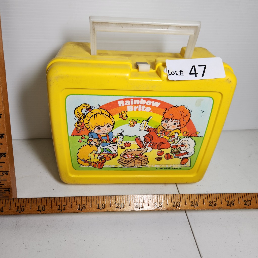 p47- Rainbow Brite Vintage Lunch Box, Thermos - Leftover Treasures