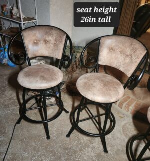 w247- Swivel Barstools. Seat height 26 inch - Image 4