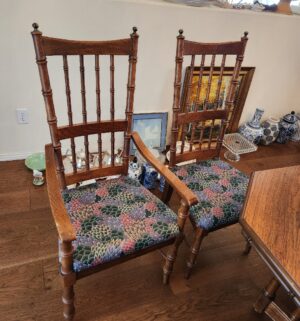 d81- 6 Chair Dining Table, Bamboo Style. With all pads, Stunning Condition - Image 3