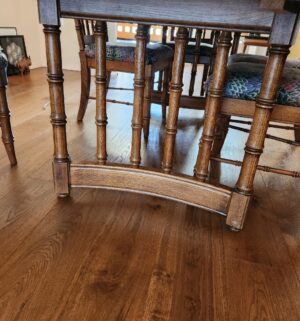 d81- 6 Chair Dining Table, Bamboo Style. With all pads, Stunning Condition - Image 4