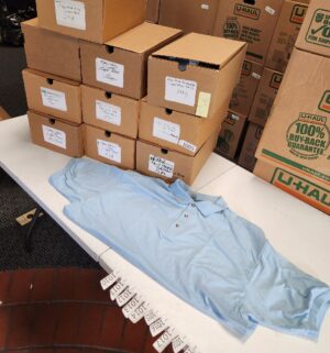 g1009- gildan cases of blue shirts - Image 1