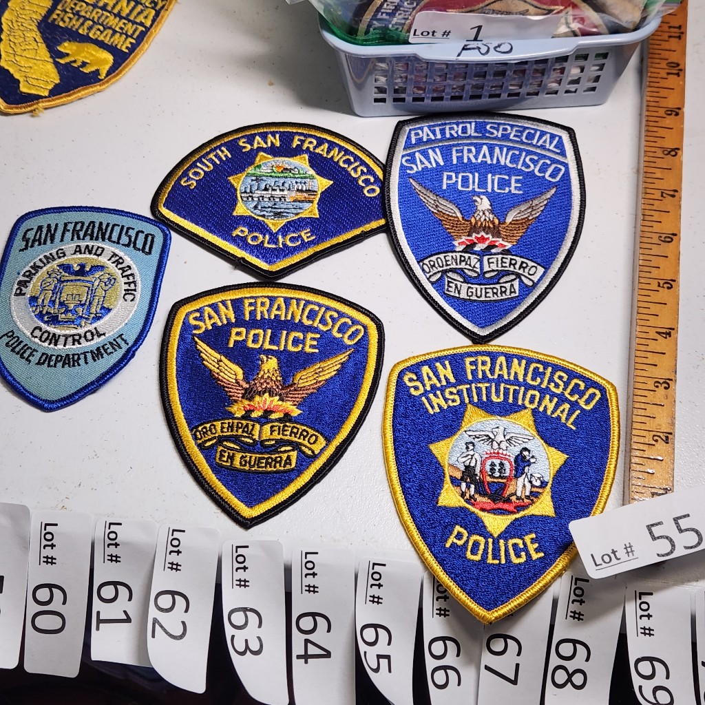 H55 San Francisco Police Department Patch Collection Leftover Treasures