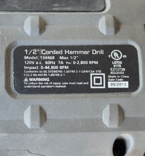 i66- master mechanic hammer drill 1/2in - Image 3