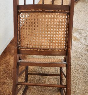 k20- 19th Century Cane Seat/Back rocking chair - Image 3