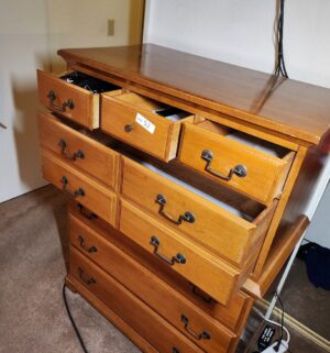 k52- Vintage Solid Maple Dresser Chest - Image 3