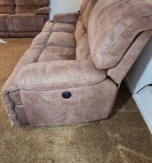 n44- Electric Reclining Sofa. Minor Cat damage - Image 6