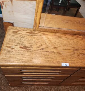 n77- 6 drawer dresser with mirror. Orman grubb - Image 4