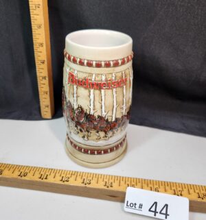 s44- 1981 Budweiser Beer Stein. Birch Trees - Image 1