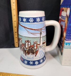 s50- 1995 Budweiser Holiday Stein. Lighting the way home - Image 2