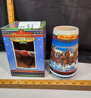 s51- 2002 Budweiser Guiding the Way Home Beer Stein - Image 1