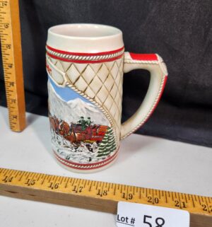 s58- Budweiser A Series Clydesdales Holiday Stein - Image 2