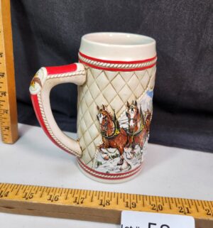 s58- Budweiser A Series Clydesdales Holiday Stein - Image 3