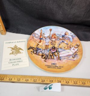 s66- 1992 US Summer Olympic Team. Spain. Budweiser Plate - Image 1