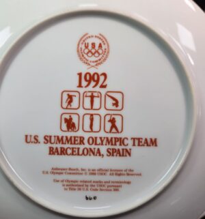 s66- 1992 US Summer Olympic Team. Spain. Budweiser Plate - Image 2