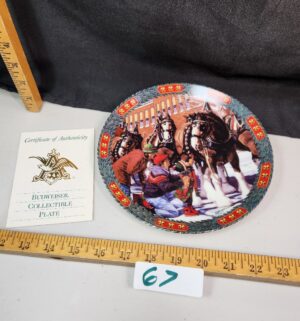 s67- Hometown Holiday by Bud Kemper. Budweiser Collectible Plate - Image 1