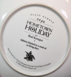 s67- Hometown Holiday by Bud Kemper. Budweiser Collectible Plate - Image 2