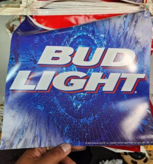 s68- Budweiser / Bud Light banner flags. 177 11inch panels - Image 2