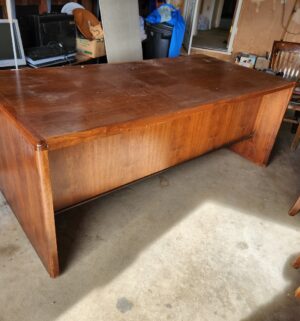 t4- Mid Century Danish Modern Executive Desk - Image 5