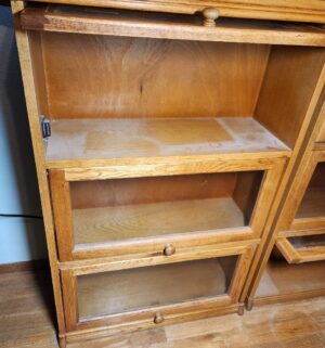 a17- Oak/Glass Barrister Bookcase - Image 3