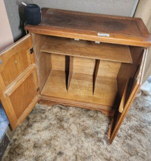 a79- Vintage Record Cabinet - Image 3