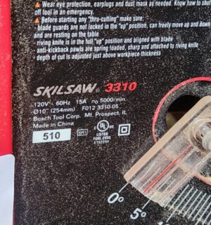 a102- skilsaw 3310 table saw, 10 in. tested/works - Image 3