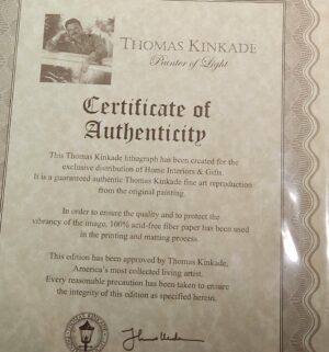 b179- Hidden Cottage by Thomas Kinkade Library Edition. w/ COA - Image 3