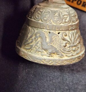 b199- Antique Bronze Sanctuary Bell - Image 3