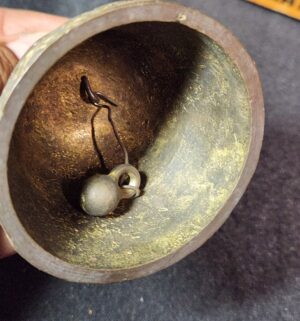 b199- Antique Bronze Sanctuary Bell - Image 5