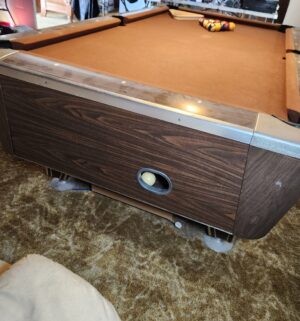 i173- Slate Top, Coin Mech Pool Table w/ all accessories - Image 8