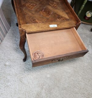 j94- Vintage End Table with Drawer - Image 3