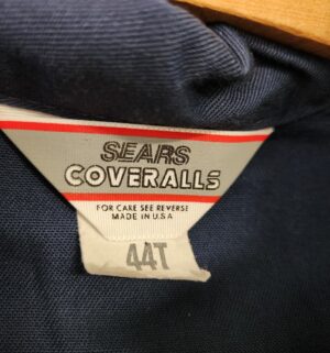 t65- Vintage Sears Coveralls. Size 44T. Great Shape - Image 3