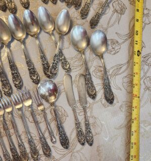 t106- International Sterling Flatware. 60 Pieces. 925 Sterling Silver. 2664 grams - Image 5