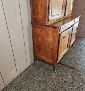 x123- Antique Early 1800s 2 Piece Hutch with key. - Image 4