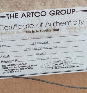 w31- LA Arts 1984 Henry Wysocki Lithograph. Signed - Image 4