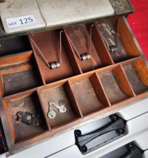 w125- Antique National Brass Cash Register w/ Keys. Still Works. 1911-1912 - Image 5