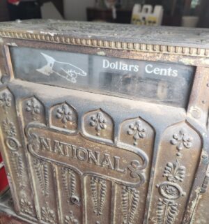 w125- Antique National Brass Cash Register w/ Keys. Still Works. 1911-1912 - Image 7