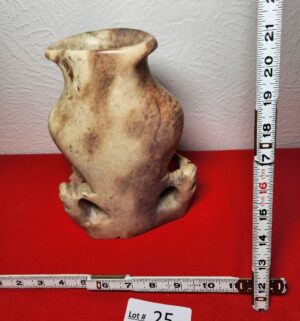 x25- Antique Chinese Carved Soap Stone Vase - Image 3