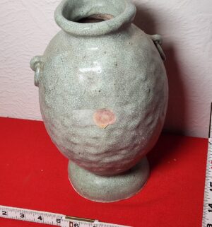 x27- Antique Japanese Stone Carved Vase. AMAZING DETAIL - Image 3