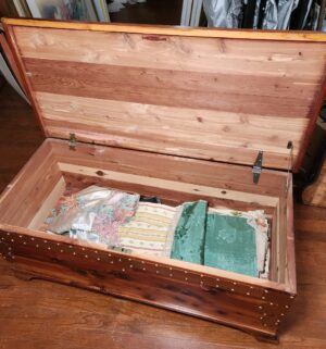 x104- Vintage Cedar Trunk - Image 4