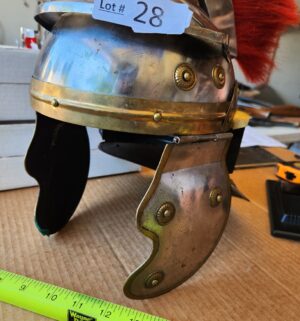 a28- Roman Centurion Steel Replica Helmet - Image 3