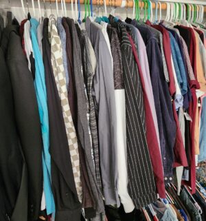 b191- HUGE Closet of Mens, some womens clothing. Sizes M to XXL. XS for women - Image 3